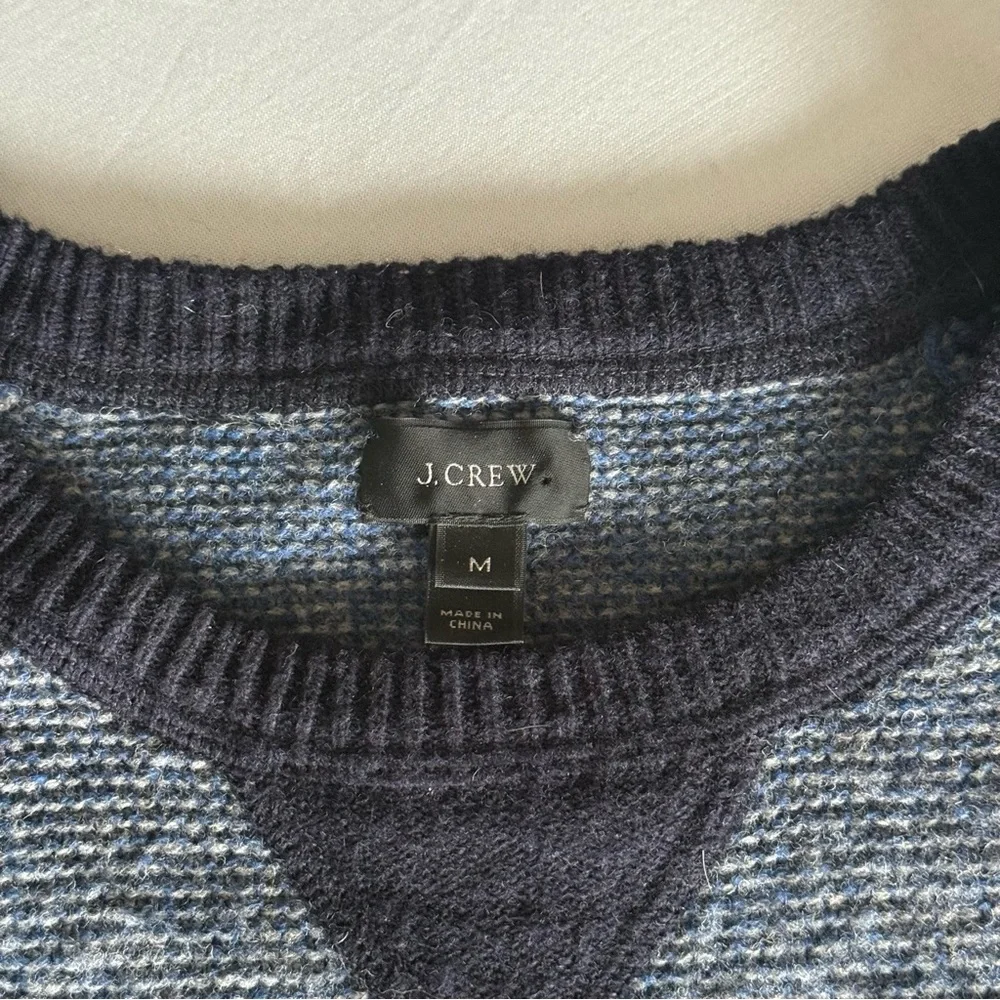 J.Crew Mens Lambswool‎ Sweater Medium Crewneck Preppy Business Casual Pullover